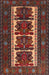 Machine Washable Traditional Saffron Red Rug, wshtr1492