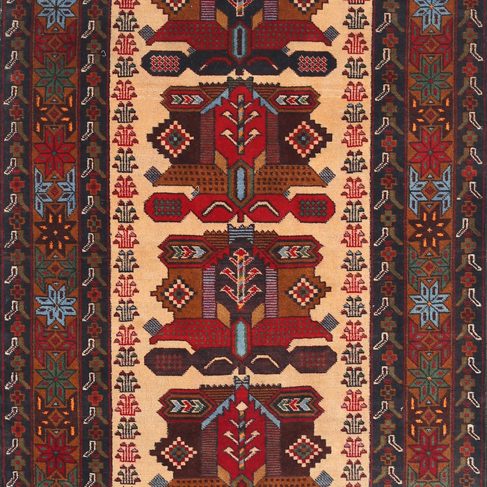 Machine Washable Traditional Saffron Red Rug, wshtr1492