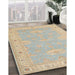 Traditional Tan Brown Oriental Rug in Family Room, tr1494