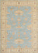 Machine Washable Traditional Tan Brown Rug, wshtr1494