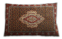 Traditional Classic Rectangular Saffron Red Lumbar Throw Pillow, 13 inch by 19 inch, lbtr1495