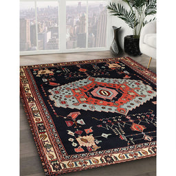Traditional Brown Persian Rug in Family Room, tr1497