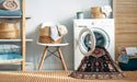 Machine Washable Traditional Brown Rug in a Washing Machine, wshtr1497