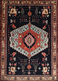 Machine Washable Traditional Brown Rug, wshtr1497