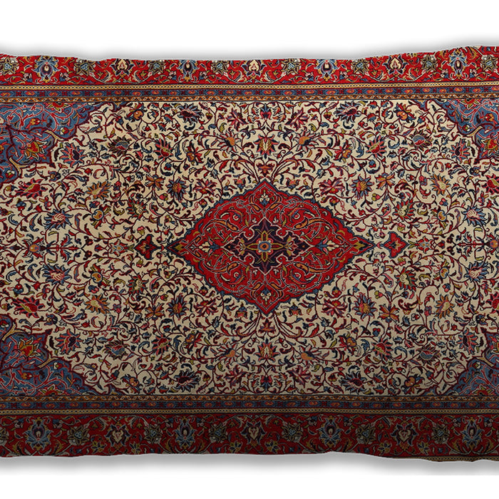 Traditional Classic Rectangular Tomato Red Lumbar Throw Pillow, 13 inch by 19 inch, lbtr1499