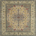 Round Machine Washable Traditional Brown Rug, wshtr149