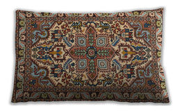 Traditional Classic Rectangular Camel Brown Lumbar Throw Pillow, 13 inch by 19 inch, lbtr1501