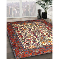 Traditional Saffron Red Persian Rug, tr1502