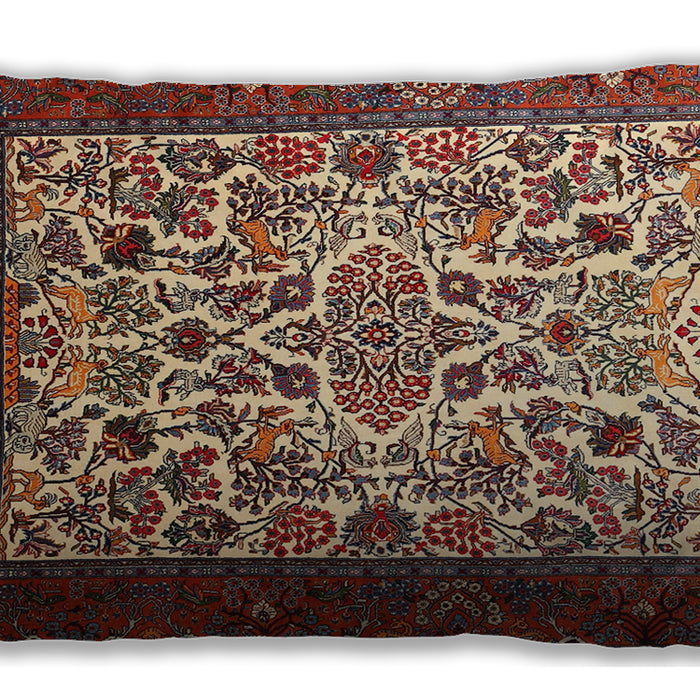 Traditional Classic Rectangular Saffron Red Lumbar Throw Pillow, 13 inch by 19 inch, lbtr1502
