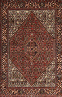 Machine Washable Traditional Gold Brown Rug, wshtr1503