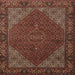 Square Traditional Gold Brown Persian Rug, tr1503