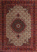 Traditional Dark Gold Brown Medallion Rug, tr1504