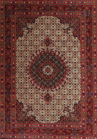 Machine Washable Traditional Dark Gold Brown Rug, wshtr1504