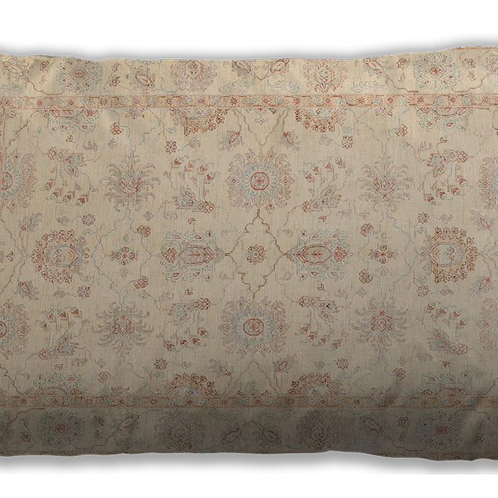 Traditional Classic Rectangular Khaki Gold Lumbar Throw Pillow, 13 inch by 19 inch, lbtr1506
