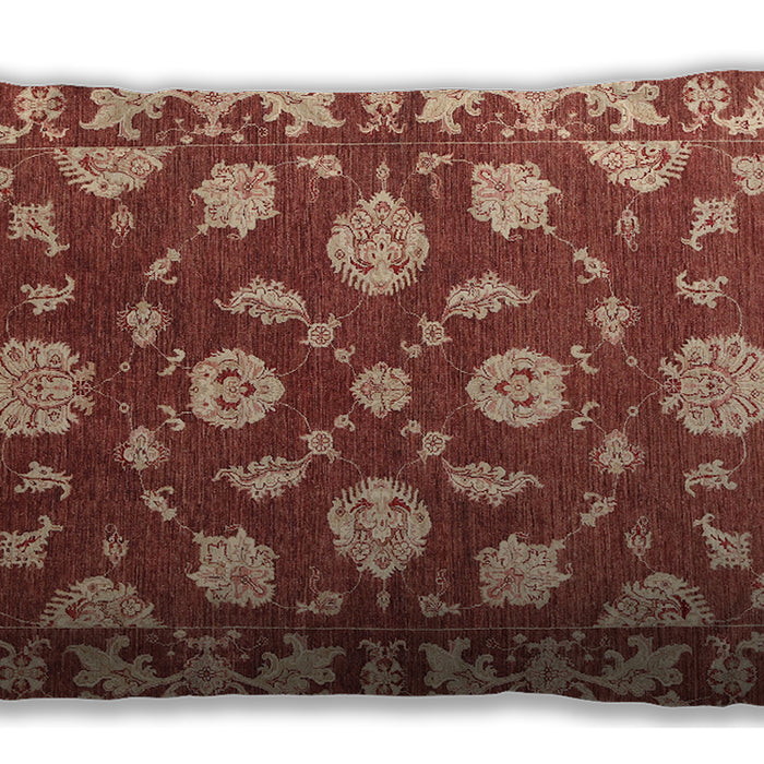 Traditional Classic Rectangular Orange Lumbar Throw Pillow, 13 inch by 19 inch, lbtr1507