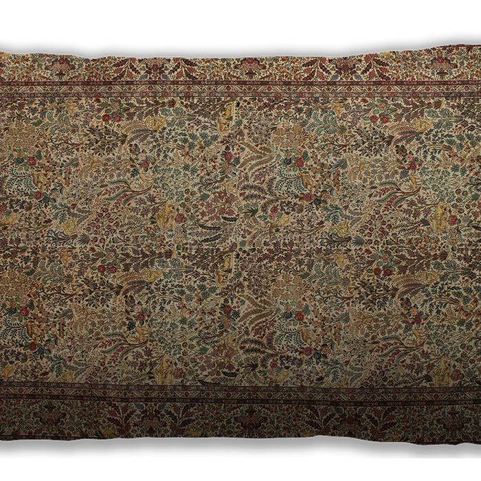 Traditional Classic Rectangular Peru Brown Lumbar Throw Pillow, 13 inch by 19 inch, lbtr150