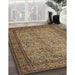Traditional Brown Persian Rug in Family Room, tr150
