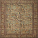 Round Machine Washable Traditional Peru Brown Rug, wshtr150