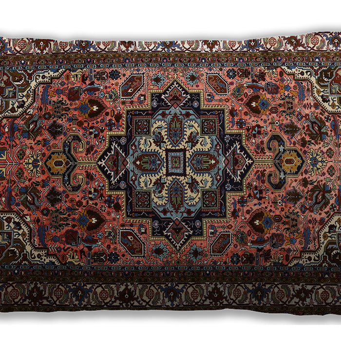 Traditional Classic Rectangular Dark Almond Brown Lumbar Throw Pillow, 13 inch by 19 inch, lbtr1510