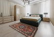 Machine Washable Traditional Dark Almond Brown Rug in a Bedroom, wshtr1510