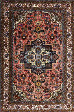 Machine Washable Traditional Dark Almond Brown Rug, wshtr1510