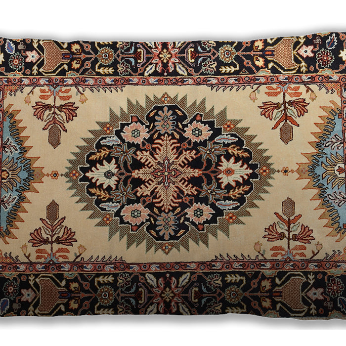 Traditional Classic Rectangular Red Brown Lumbar Throw Pillow, 13 inch by 19 inch, lbtr1512