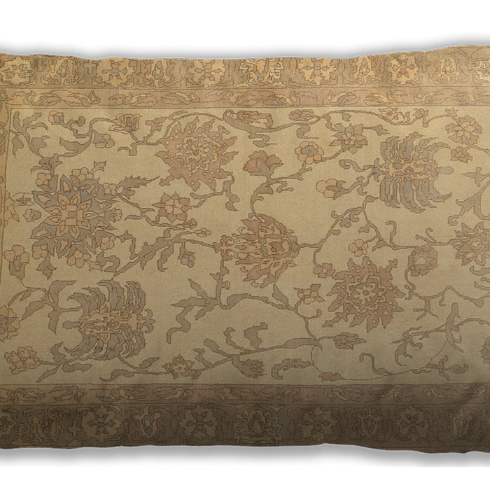 Traditional Classic Rectangular Yellow Lumbar Throw Pillow, 13 inch by 19 inch, lbtr1513