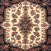 Square Traditional Brown Medallion Rug, tr1515