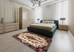 Machine Washable Traditional Brown Rug in a Bedroom, wshtr1515