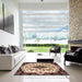 Square Machine Washable Traditional Brown Rug in a Living Room, wshtr1515