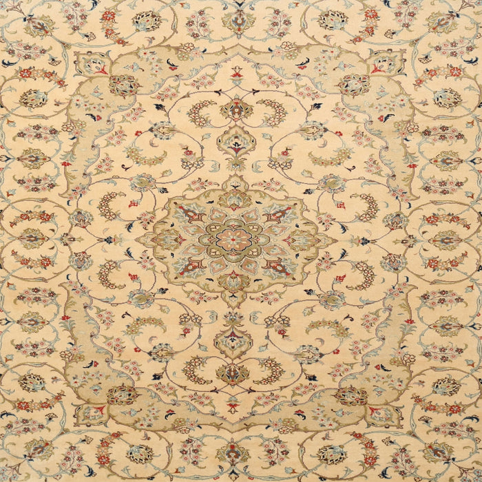 Square Traditional Brown Medallion Rug, tr1516