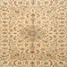 Square Traditional Brown Medallion Rug, tr1516