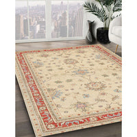 Traditional Brown Gold Oriental Rug, tr1517