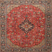 Square Traditional Red Medallion Rug, tr1519