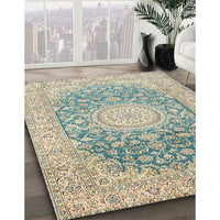 Traditional Brown Medallion Rug, tr151