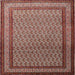 Square Traditional Saffron Red Persian Rug, tr1521