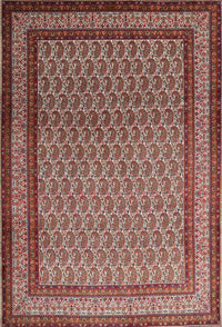 Machine Washable Traditional Saffron Red Rug, wshtr1521