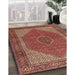 Machine Washable Traditional Saffron Red Rug in a Family Room, wshtr1522