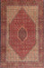 Machine Washable Traditional Saffron Red Rug, wshtr1522