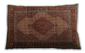 Traditional Classic Rectangular Saffron Red Lumbar Throw Pillow, 13 inch by 19 inch, lbtr1523