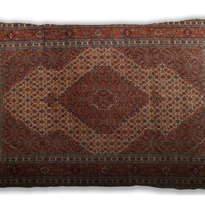Traditional Classic Rectangular Saffron Red Lumbar Throw Pillow, 13 inch by 19 inch, lbtr1523