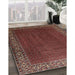 Traditional Dark Gold Brown Persian Rug in Family Room, tr1524