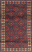 Machine Washable Traditional Saffron Red Rug, wshtr1525