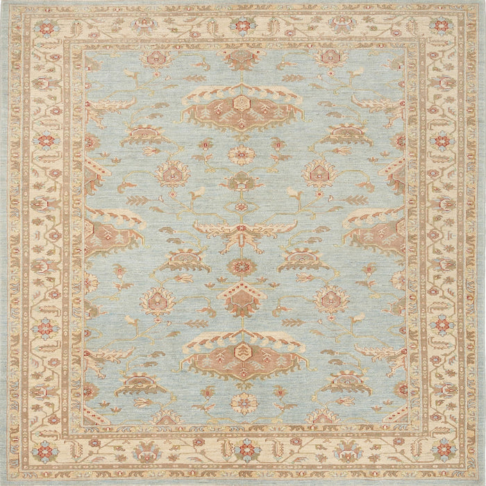 Square Traditional Desert Sand Beige Persian Rug, tr1526