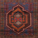 Round Machine Washable Traditional Saffron Red Rug, wshtr1528