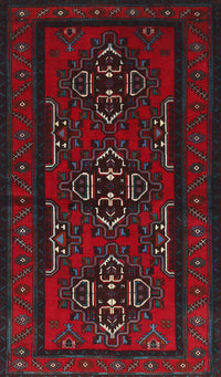 Machine Washable Traditional Tomato Red Rug, wshtr1529