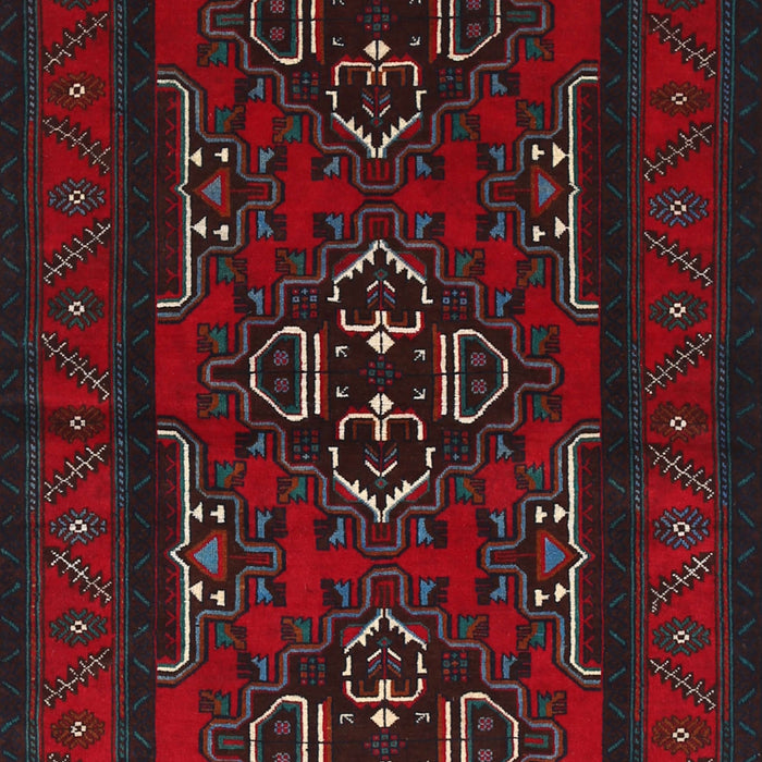 Machine Washable Traditional Tomato Red Rug, wshtr1529