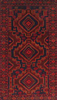 Machine Washable Traditional Tomato Red Rug, wshtr1530