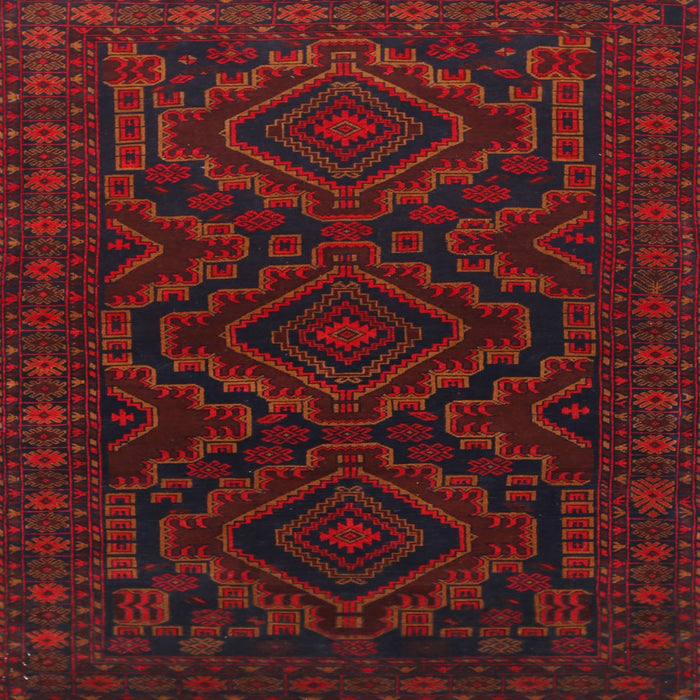 Square Traditional Red Persian Rug, tr1530