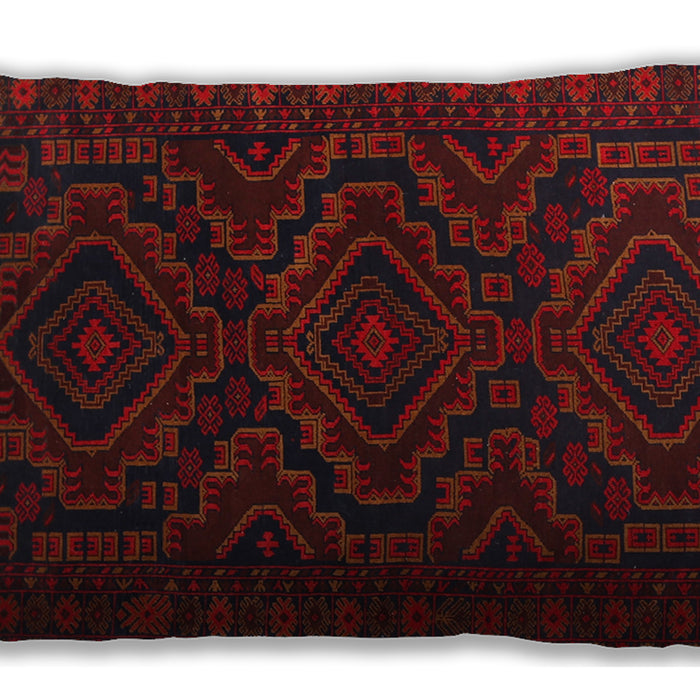 Traditional Classic Rectangular Tomato Red Lumbar Throw Pillow, 13 inch by 19 inch, lbtr1530